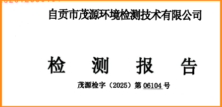 自贡市茂源环境检测公司 检测报告